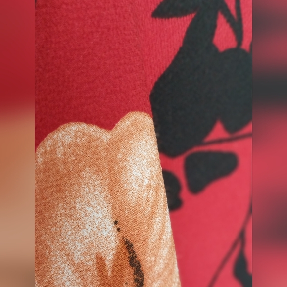 Umgee - Deep Red Front-tie Blouse - Picture 6 of 6